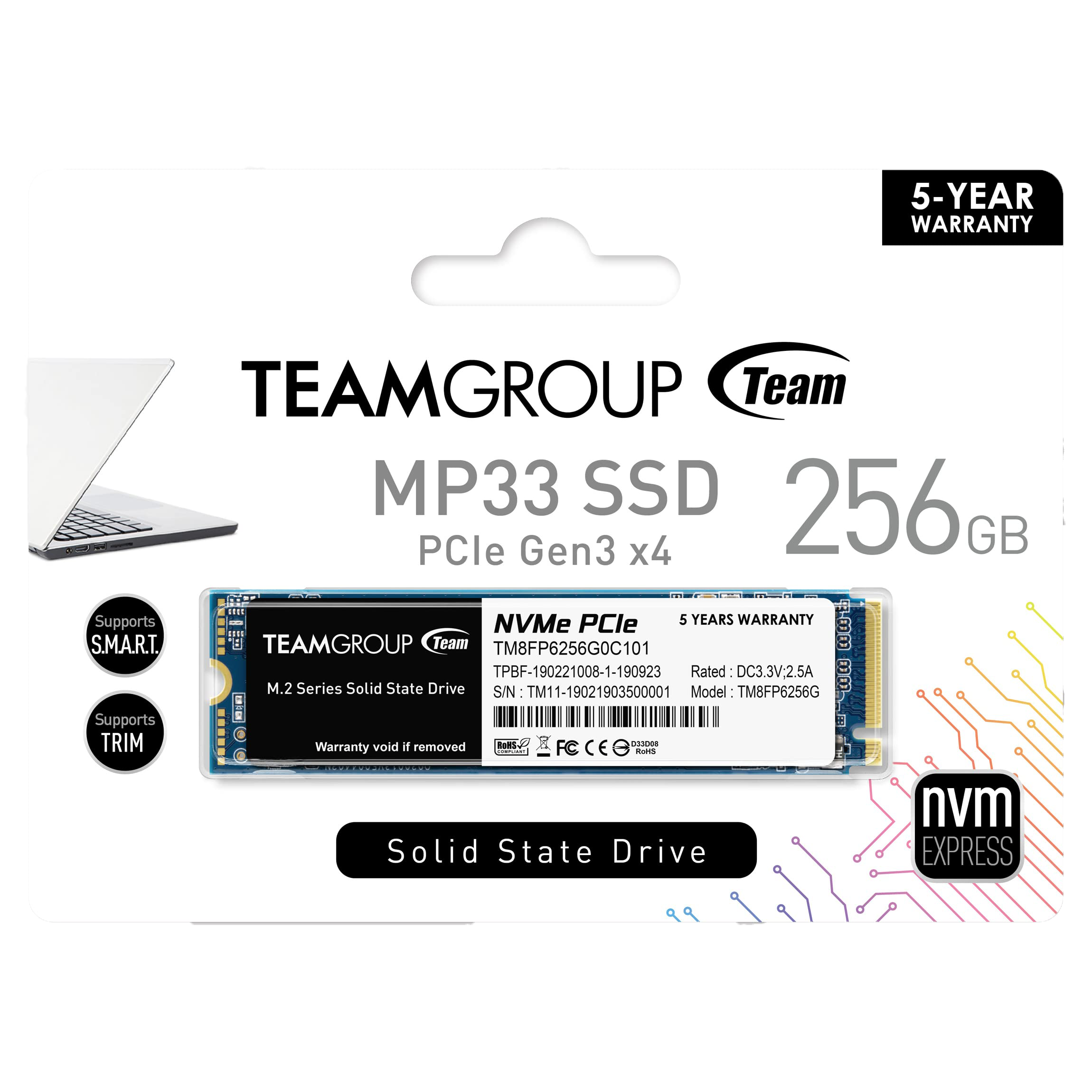 MP33 M.2 PCIe SSD 256 GB MP33 M.2 PCIe SSD 256 GB